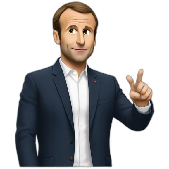 Macron qui fait un rap emoji