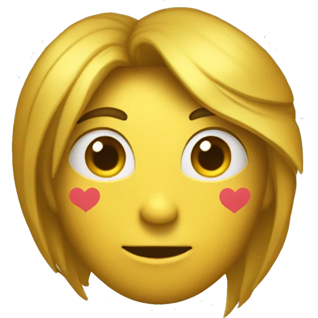 Un corazón de color dorado con La letra A adentro  emoji
