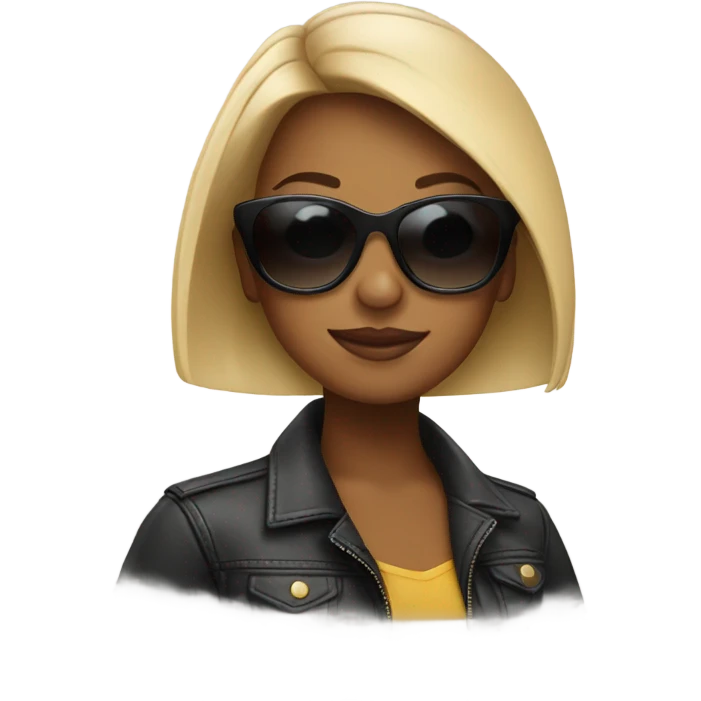  girl with sunglasses emoji