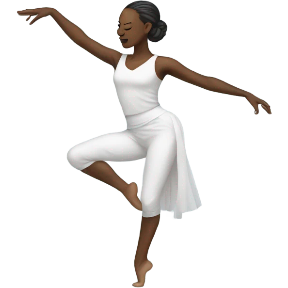 contemporary dance, white woman emoji
