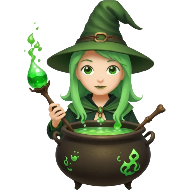 green witch cooking potion emoji