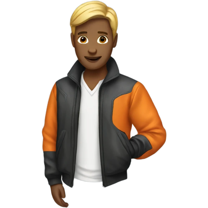 fashion orange jacket emoji