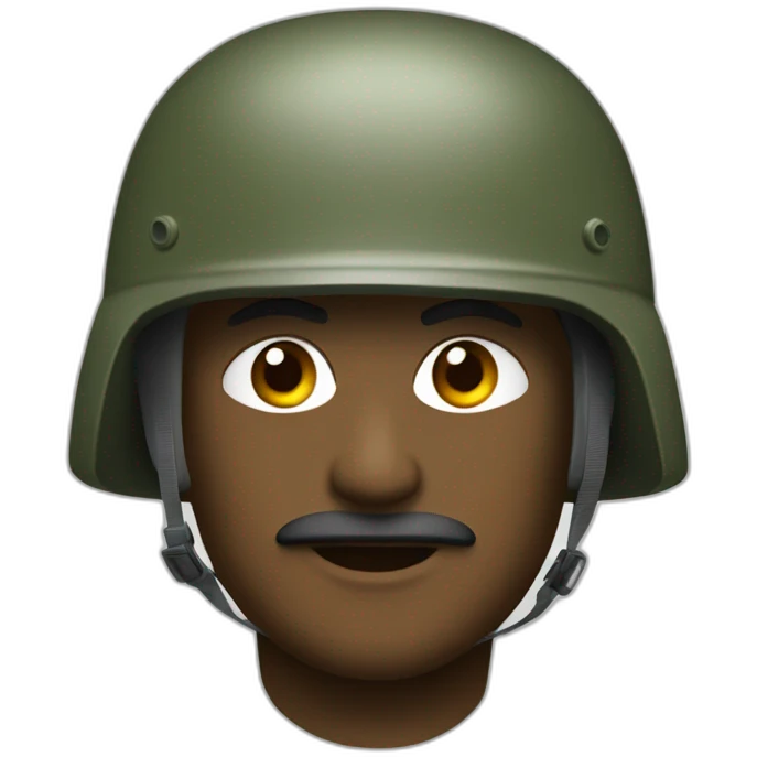 capacete militar sem rosto emoji