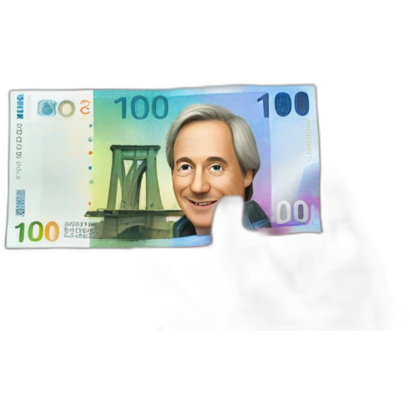 Custom 1000 euro rainbow note with one of the Europe bridges emoji
