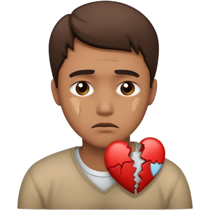 Man with broken heart emoji