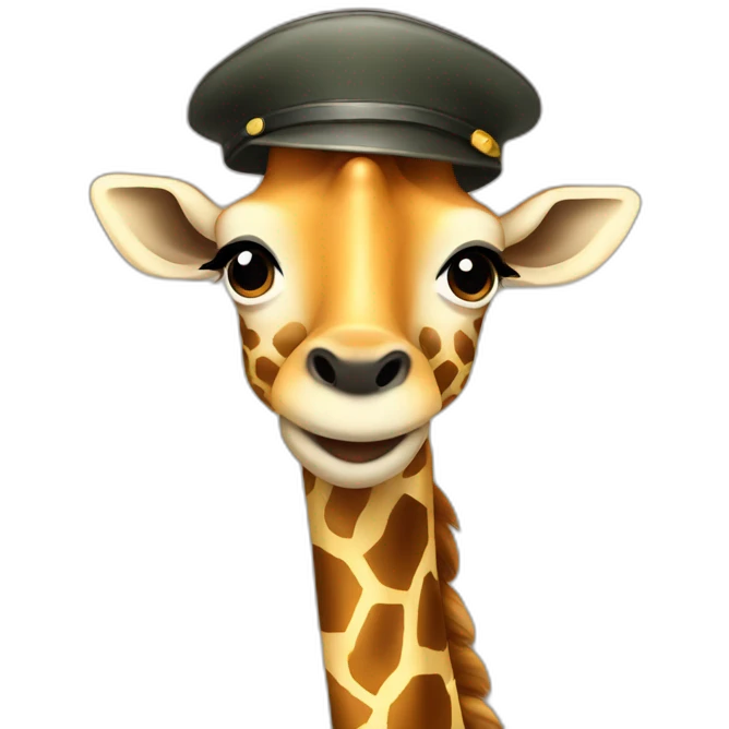 giraffe with beret emoji