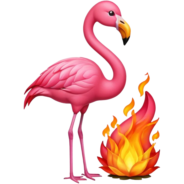 Un emoji flamme qui est rose emoji