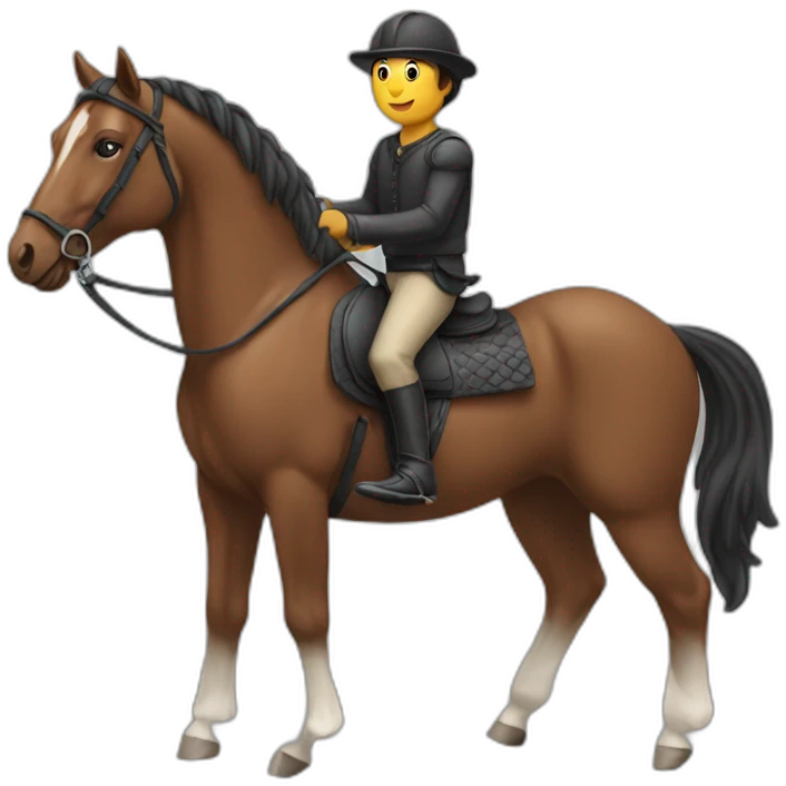 human over a horse emoji