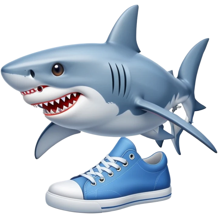 Shark with shoes  emoji