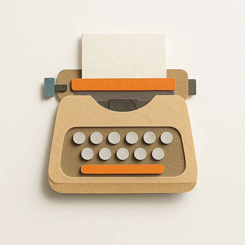 beige typewriter emoji