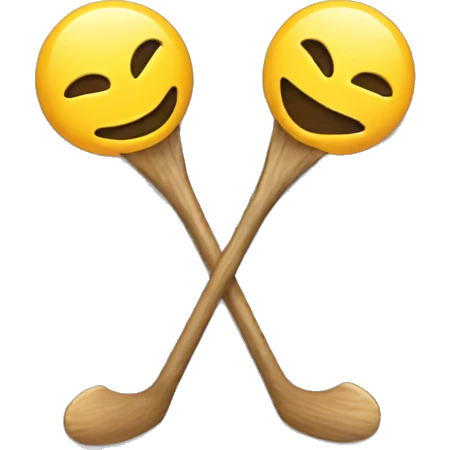 Smiley face with lacrosse stick emoji