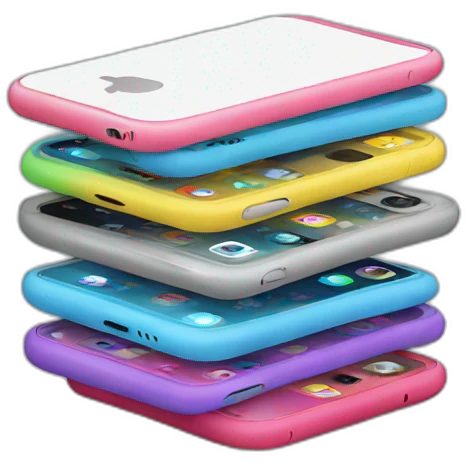 Stack of iPhones emoji