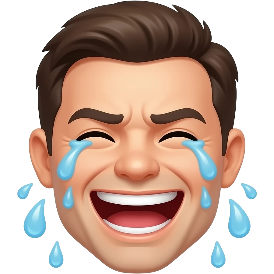 emoji crying and MORE laughing and frustrated at same time IN ONE EMOJI - not crying and frustrated so much more laughing emoji