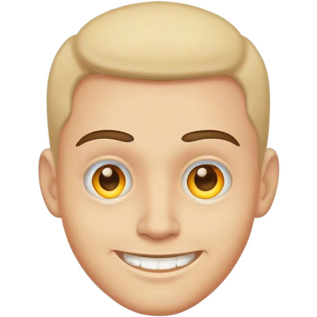 Guy with Creepy stare and smile  emoji