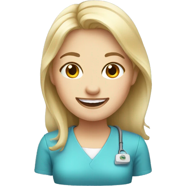 blonde orthodontic assistant emoji