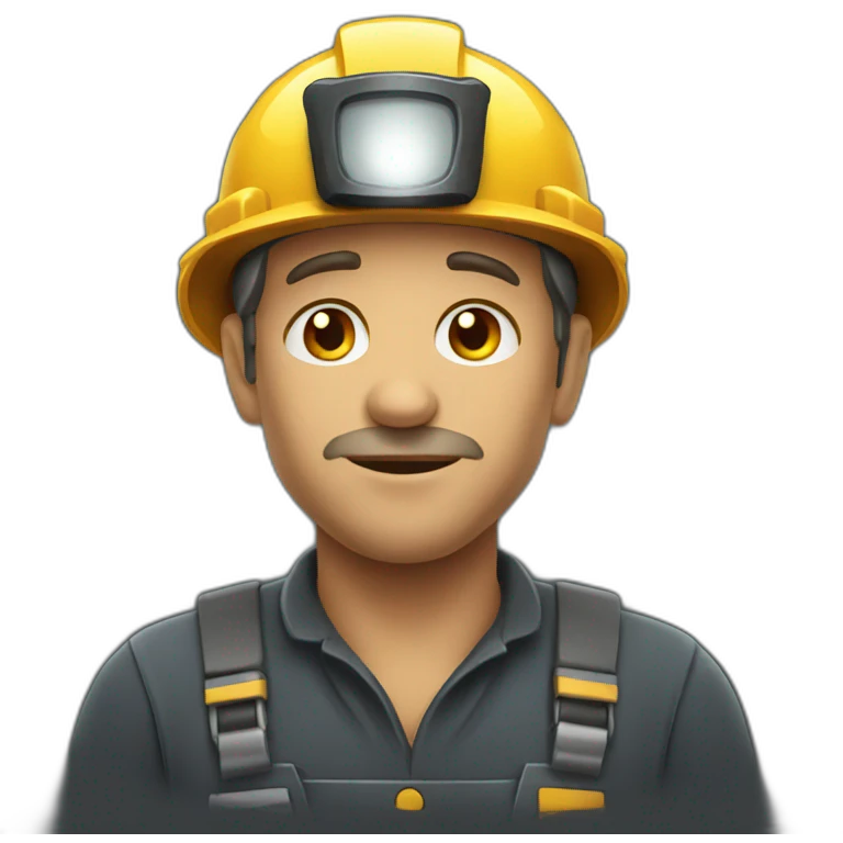 Coal miner emoji