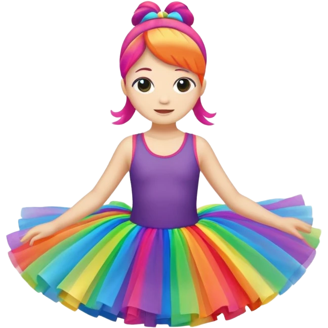 rainbow-colored tutu emoji