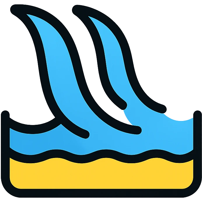 flowing water, minimalistic and modern, with clean lines emoji