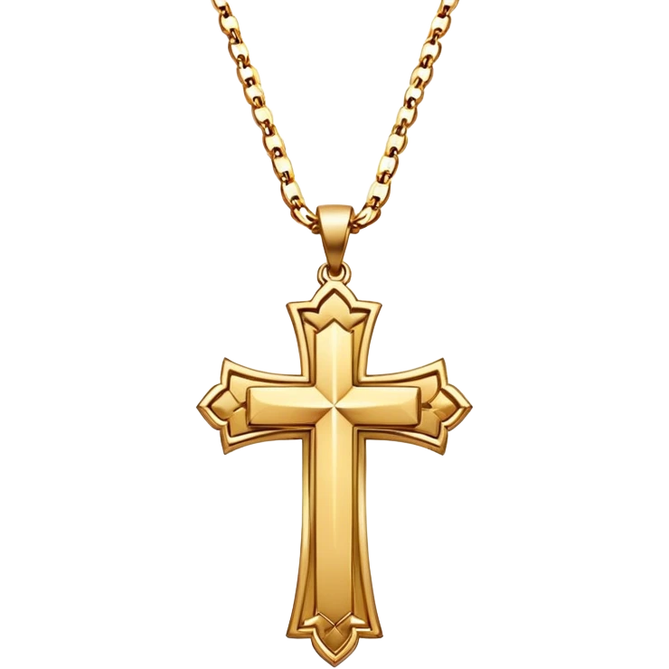 Gold cross necklace  emoji
