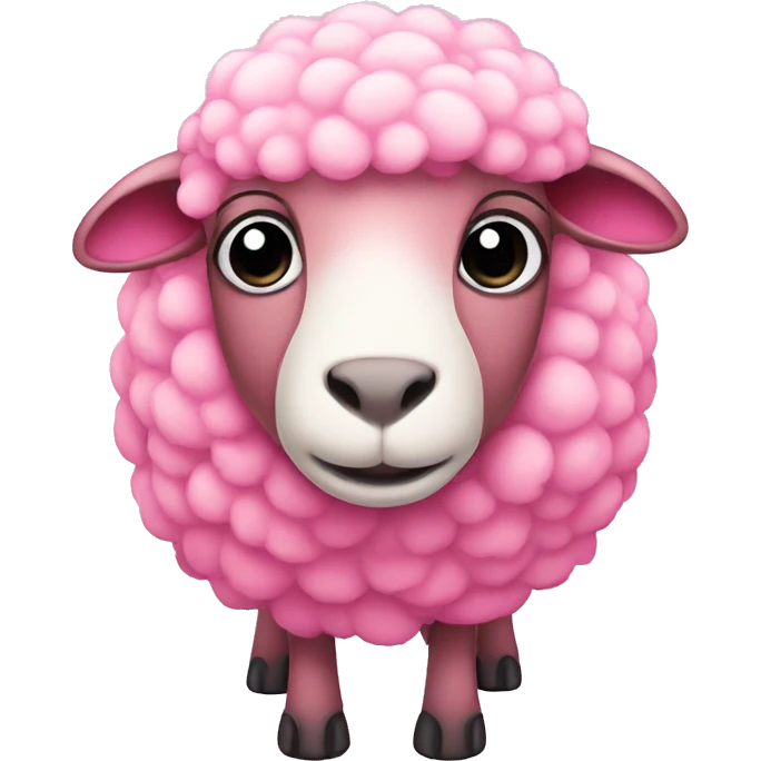 Pink sheep emoji