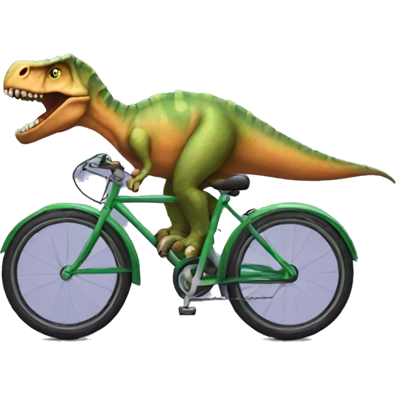 Dinosaur on a bike  emoji