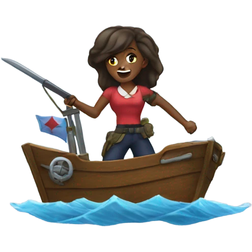 Girlfriend winning sea battle emoji