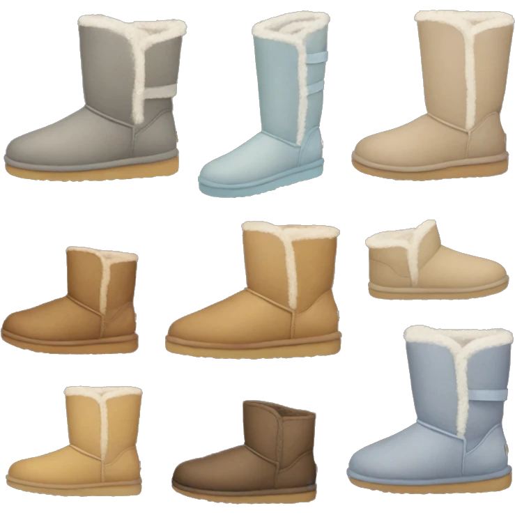 An aesthetic set of uggs emoji