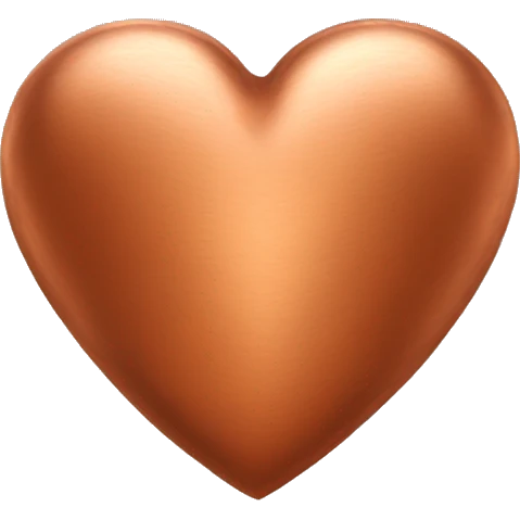 copper colored heart emoji