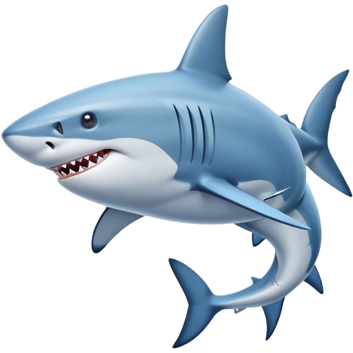 Shark wearing blue Nike shoes emoji