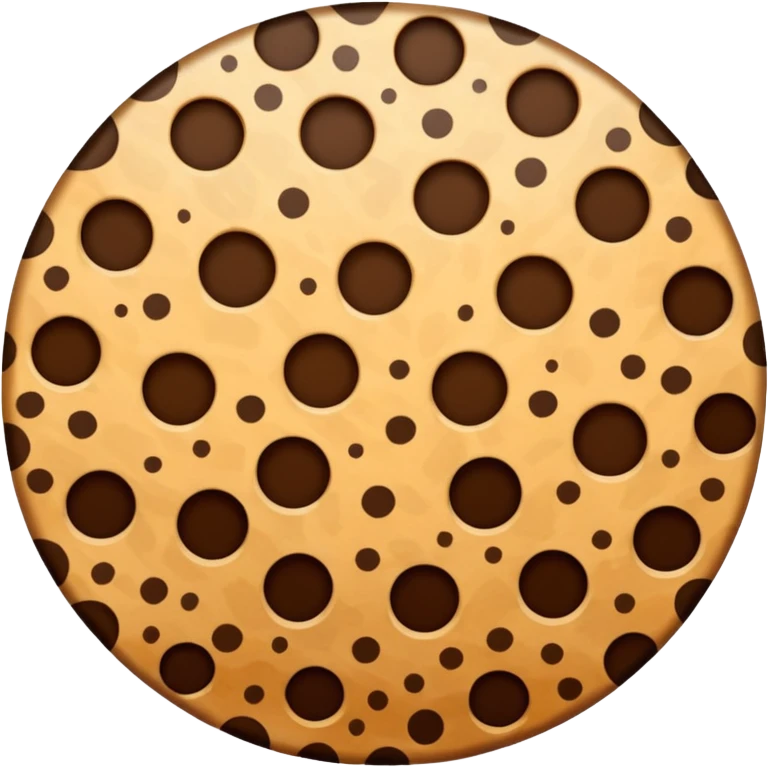 Leopard print circle with hole in the middle emoji