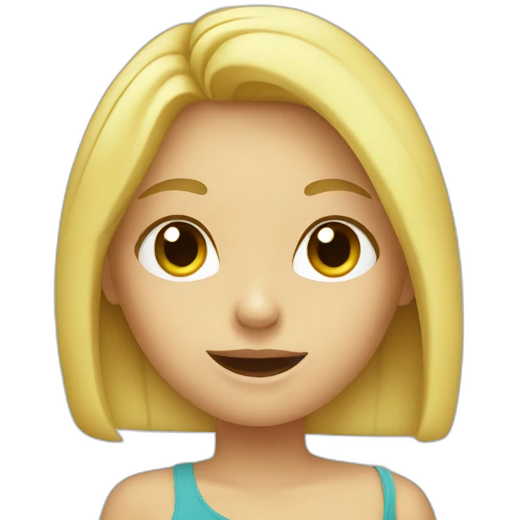 blonde girl who eats vegetables emoji