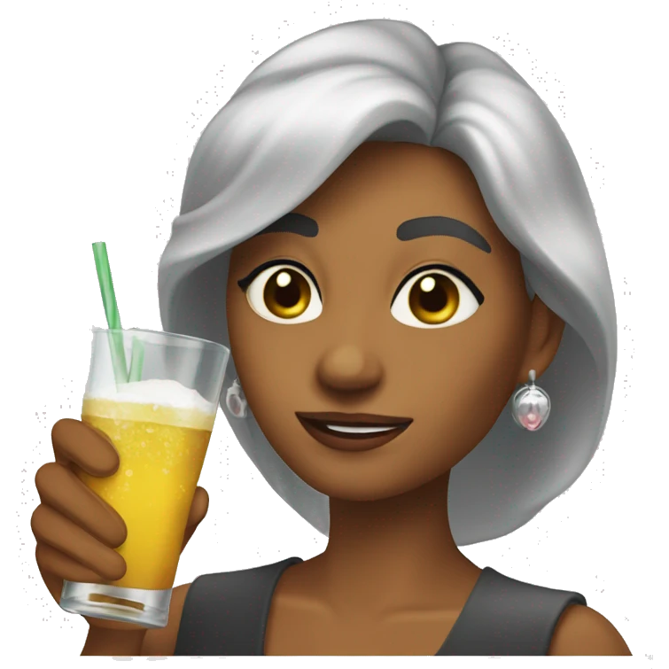 Una signora che beve n drink emoji