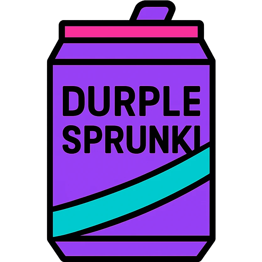 Durple Sprunki as a geometric icon, sharp angles, abstracted features, limited color use, tech-inspired emoji