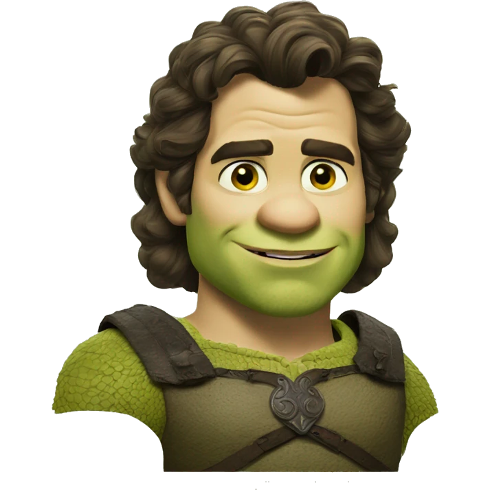 Shrek as Henry Cavill emoji