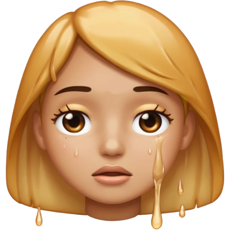 Sweat dripping side of face emoji