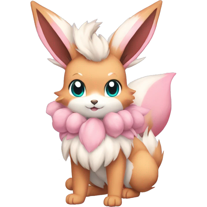 Sylveon-Eevee-Bunny-Fox-Pokémon-fusion full body emoji