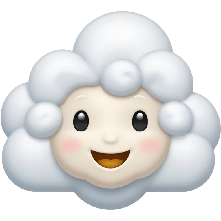 cute large White Cloud, emotion emoji