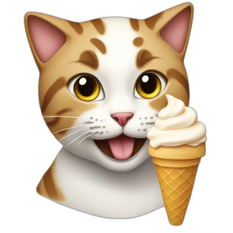 Cat eating ice cream  emoji