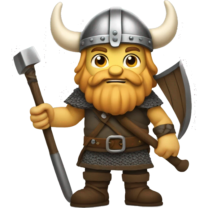 Viking with a axe emoji
