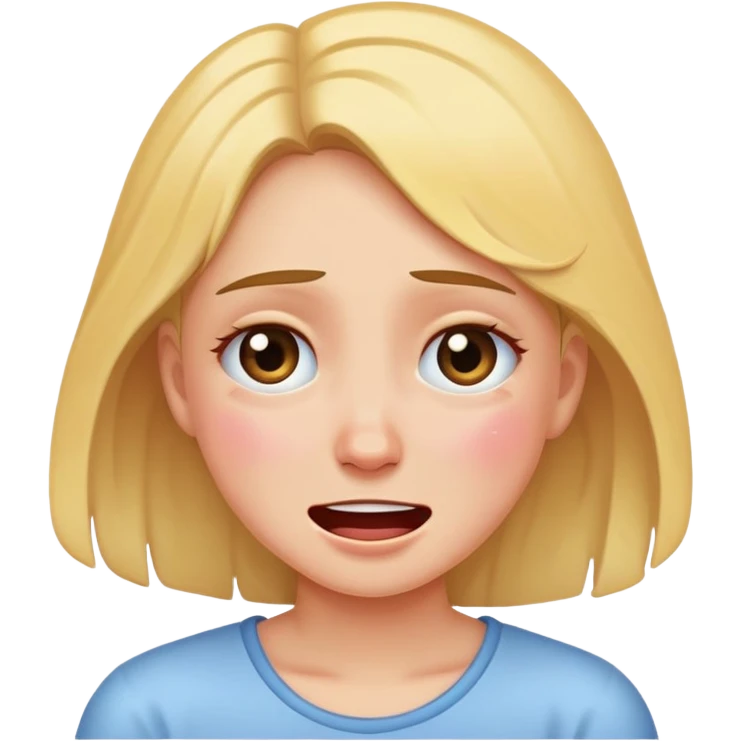 Girl crying while smiling  emoji