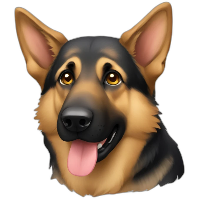 Snorinf German shepherd emoji