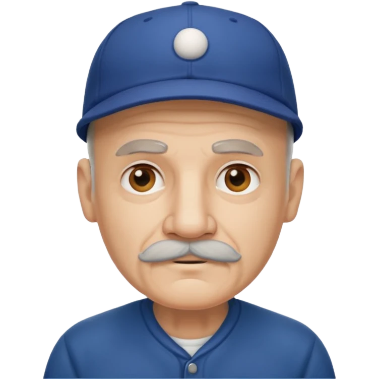 viejo pelon bigote gorra beisbol N emoji