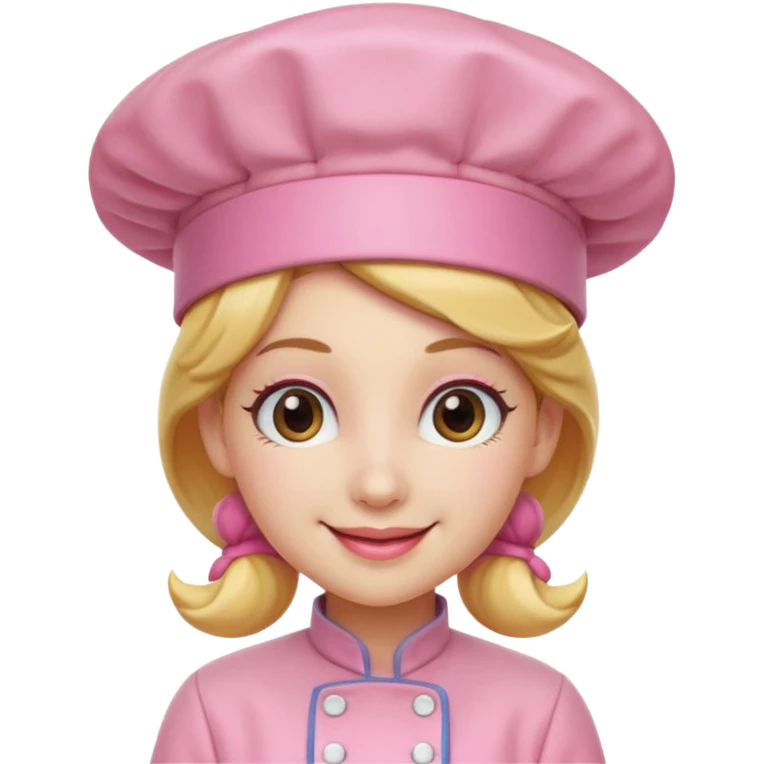 Pink chef hat princess peach emoji
