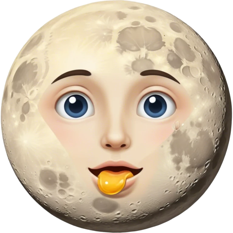 Oli eating the moon emoji