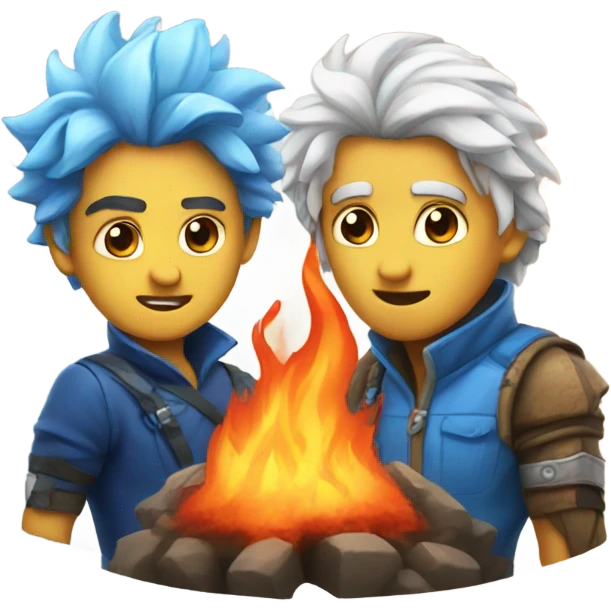 Fire and ice emoji