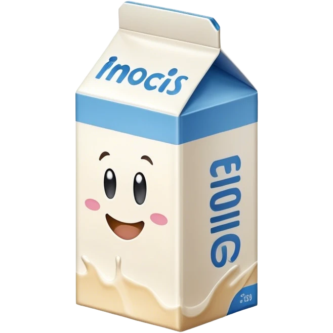 The front of the milk box, front view emoji