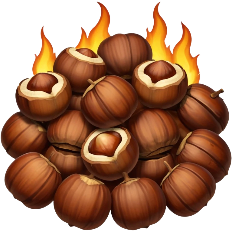 chestnuts roasting on an open fire emoji
