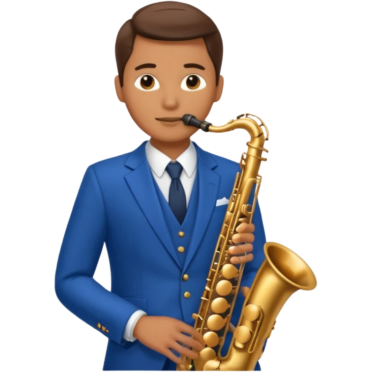 Saxophonist + blue suit emoji