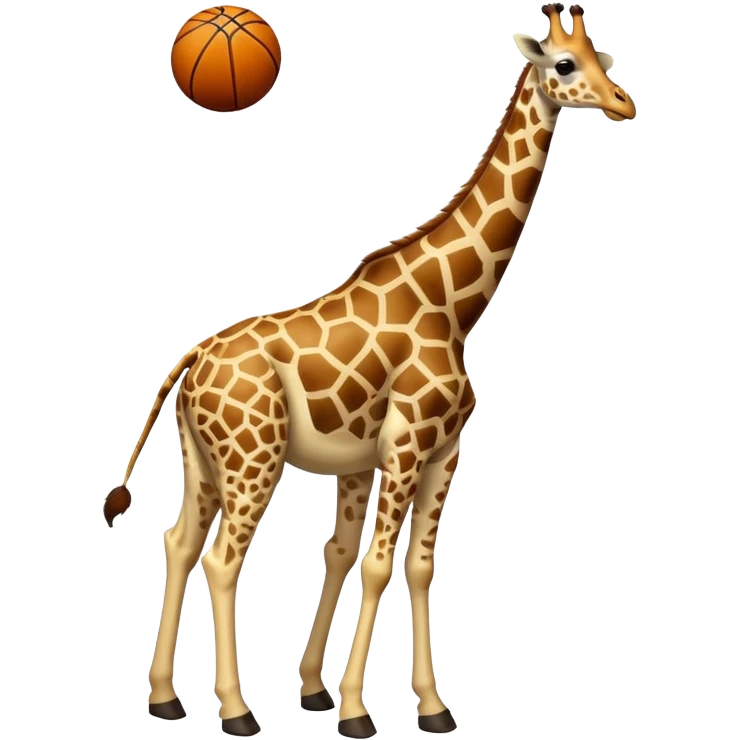 Giraffe playing basketball emoji
