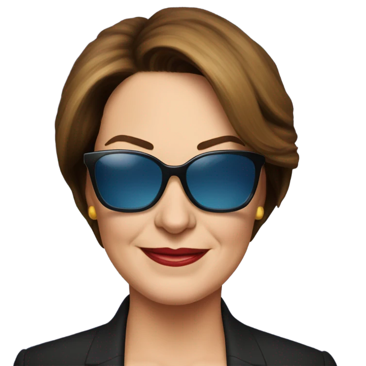 Amy Klobuchar wearing sunglasses emoji